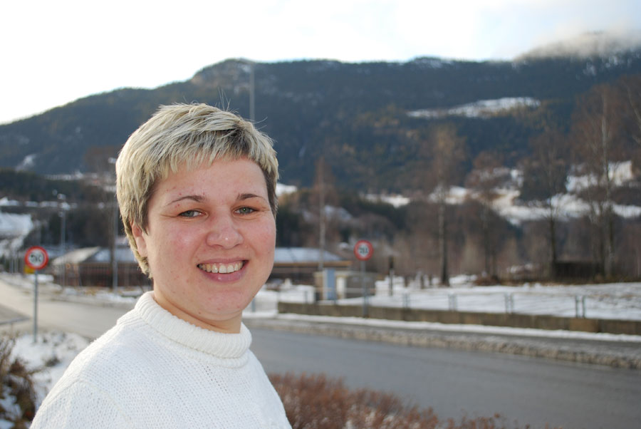 Dina Vitolina fra Latvia vil gjerne bli boende i Gudbrandsdalen i mange år. (Foto: Karen Bleken/OAM).