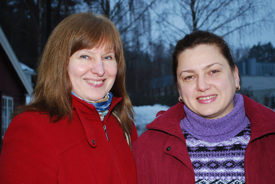 Søstrene Elena og Olga Samorodskaya fant kjærligheten i Lillehammer. (Foto Karen Bleken/OAM).