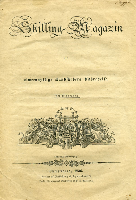 Skilling Magazin fra 1836 (Kilde: Maihaugens bibliotek)