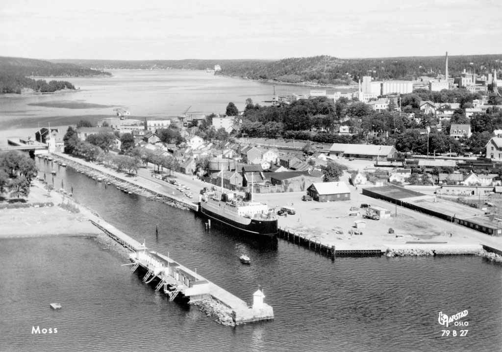 Kanalen i Moss i 1953 (Copyright: Østfoldmuseet)