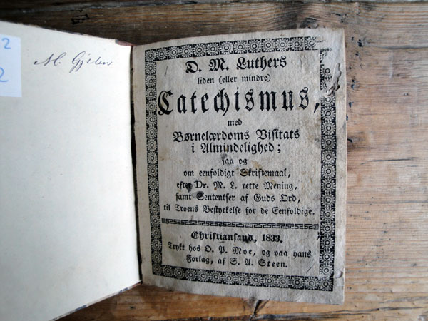 Luthers lille katekisme fra 1833